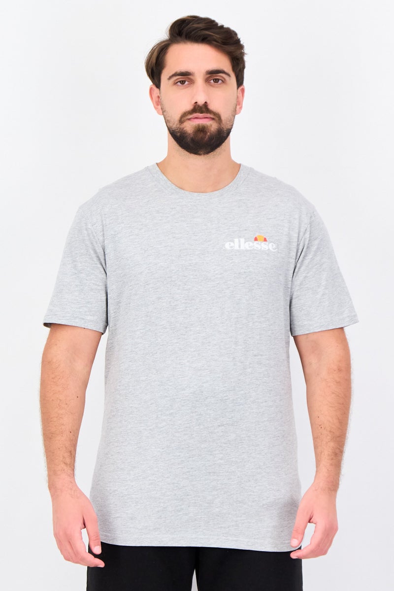 Ellesse Men Sportswear Fit Short Sleeve Outdoor T-Shirt, Heather Grey - Image 1