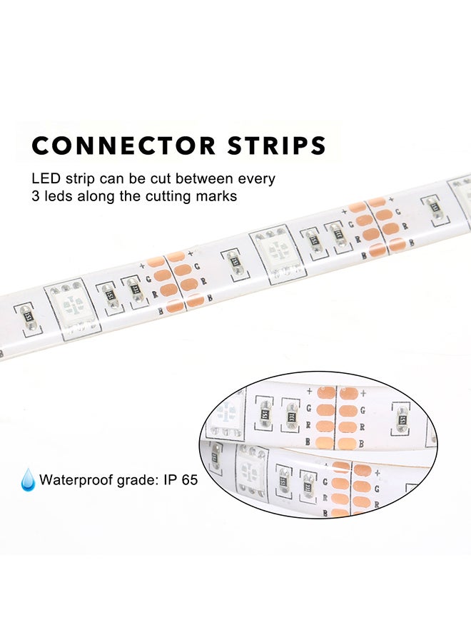 17-Keys Remote Controlled Battery Powered LED Light Band Black 2meter - Image 4