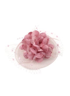 Elegant Bridal Hat Veil Feather Hair Clip Accessory Lotus root starch