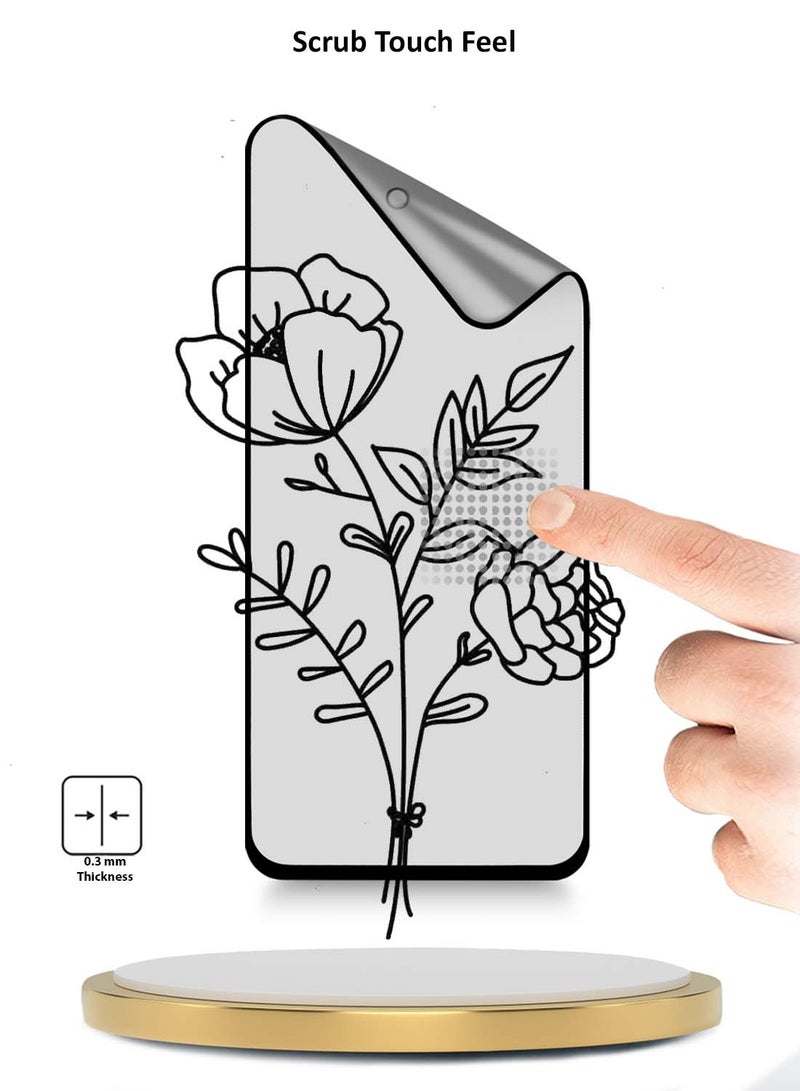 Wtech Samsung Galaxy A36 5G 2024 Premium Nano Ceramic Full Glue Full Cover Matte Flexible Screen Protector - Clear/Black - Image 3