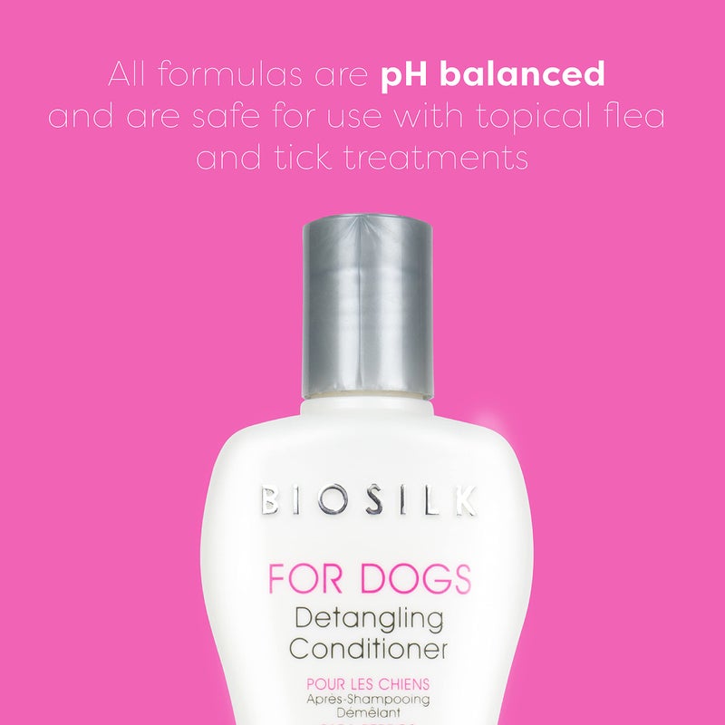 BioSilk for Dogs Silk Therapy Dog Detangling Conditioner, Dog Coat Conditioner to Help Smooth Knots and Tangles and Support Soft Manageable Coats during Routine Grooming, 12 Fl Oz - Image 2