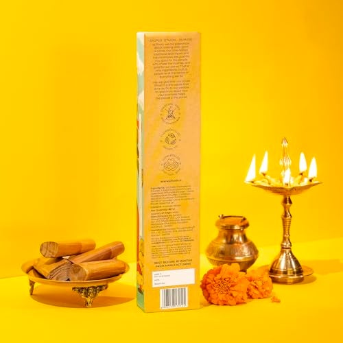 PHOOL LUXURY INCENSE فول لوكشري بخور أيودهيا بخور خشب الصندل (شاندان) عيدان البخور – 40 عود بخور طبيعي خالٍ من الفحم النباتي - Image 3