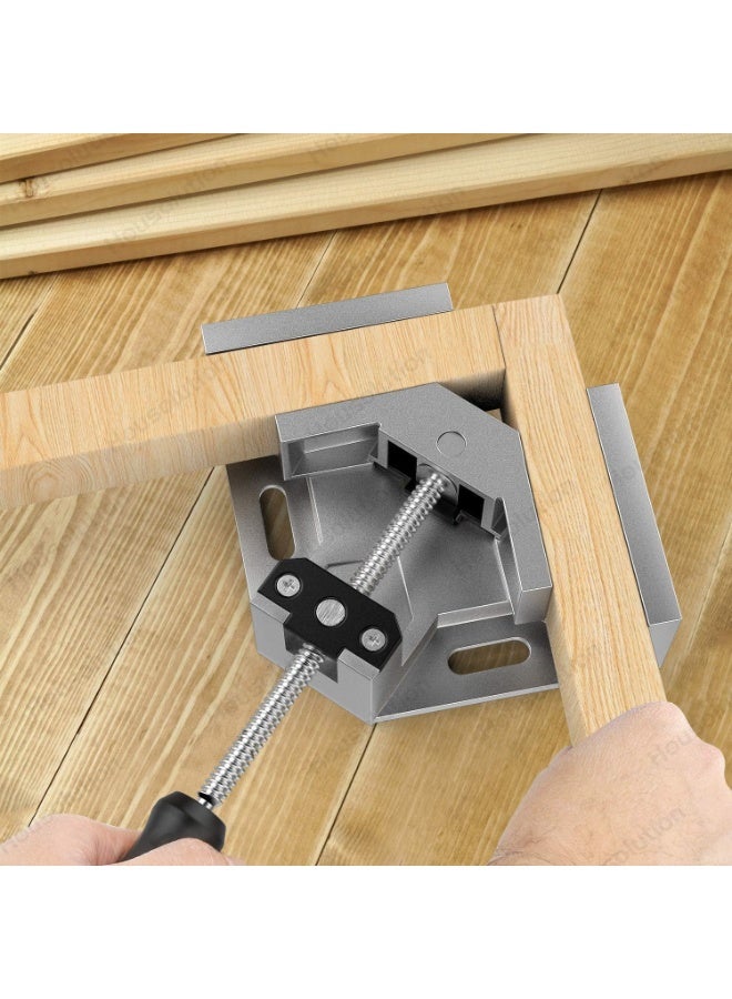 Arabest Right Angle Clamp, 2 Pack Single Handle 90° Aluminum Alloy Corner Clamp, Clamps for Woodworking Adjustable Swing Jaw, Woodworking Tools Photo Frame Vise Holder, Gifts for Men Dad  - Image 5