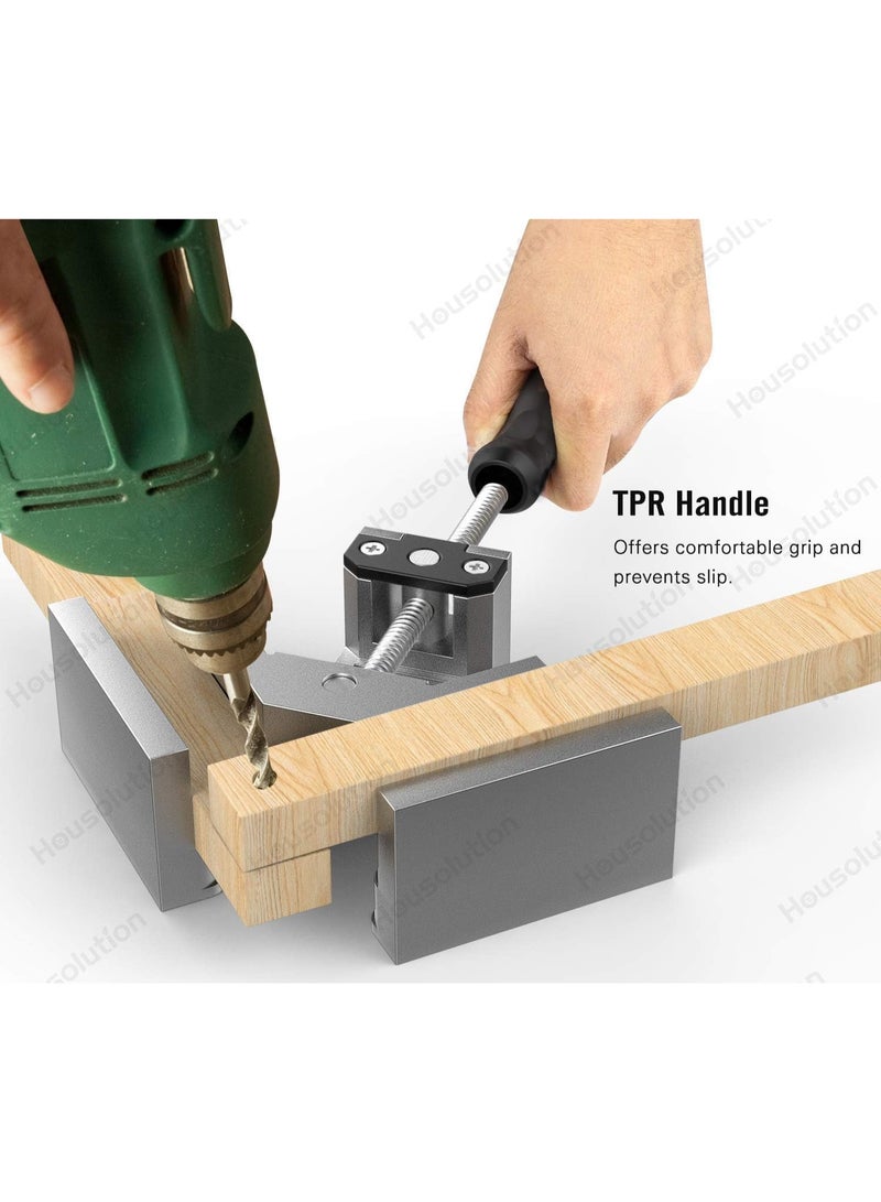 Arabest Right Angle Clamp, 2 Pack Single Handle 90° Aluminum Alloy Corner Clamp, Clamps for Woodworking Adjustable Swing Jaw, Woodworking Tools Photo Frame Vise Holder, Gifts for Men Dad  - Image 3