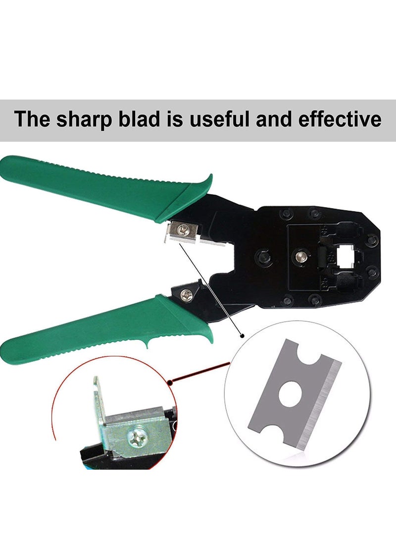 XIKKART XIKKART RJ45 Crimping Tool Kit Wire Stripper and Cutter 3 in 1 modular crimping tool rj45 network lan crimping tool kit set for Rj45 Rj11 Cat5ECat6 lan cable cutter tool Muticolor  - Image 3