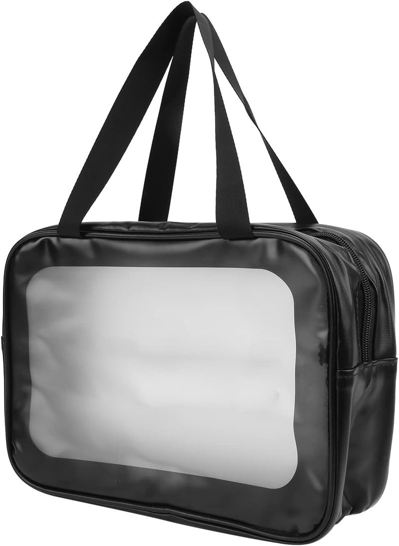 Waterproof Travel Storage Bag, Clear Plastic Cosmetic Makeup Bag, 30x21x9cm - Durable PVC Material, Translucent Design, Ideal for Women and Girls - Image 5