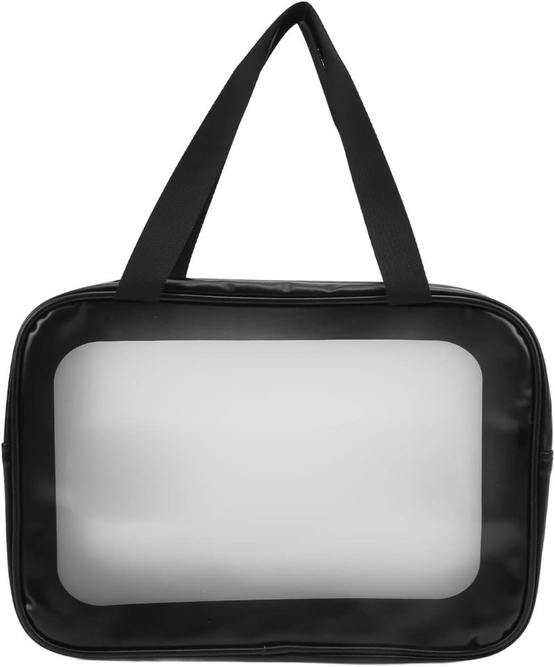 Waterproof Travel Storage Bag, Clear Plastic Cosmetic Makeup Bag, 30x21x9cm - Durable PVC Material, Translucent Design, Ideal for Women and Girls - Image 1