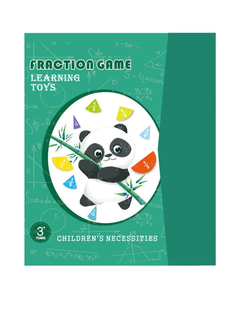 Excefore Magnetic Fraction Educational Puzzles, Magnetic Fraction Tiles & Fraction Circles with Percentages, Math Manipulatives for Elementary School, Magnetic Fraction Blocks and Fraction Circles, Green - Image 1