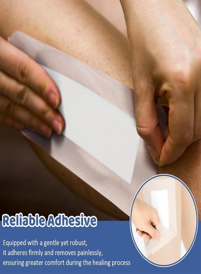 Vihaanta 10PCS Hydrocolloid Dressing, Silicone Foam Dressing Waterproof Bandage, Wound Dressings Adhesive, 10x20cm Sterile Wound Pads for Post-Surgery Care, Chronic Wound Maintenance, Pressure Sore Prevention - Image 5