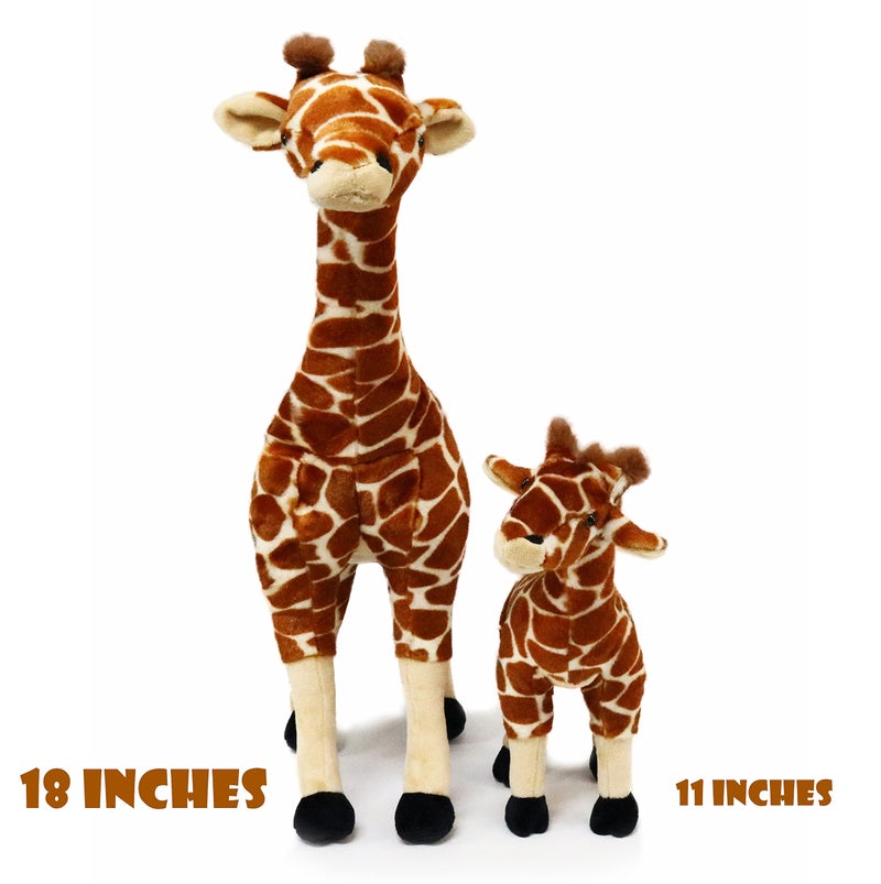 Ice King Bear Mom and Baby Stuffed Animals Set Zoo Wild Animals Giraffe - Image 3