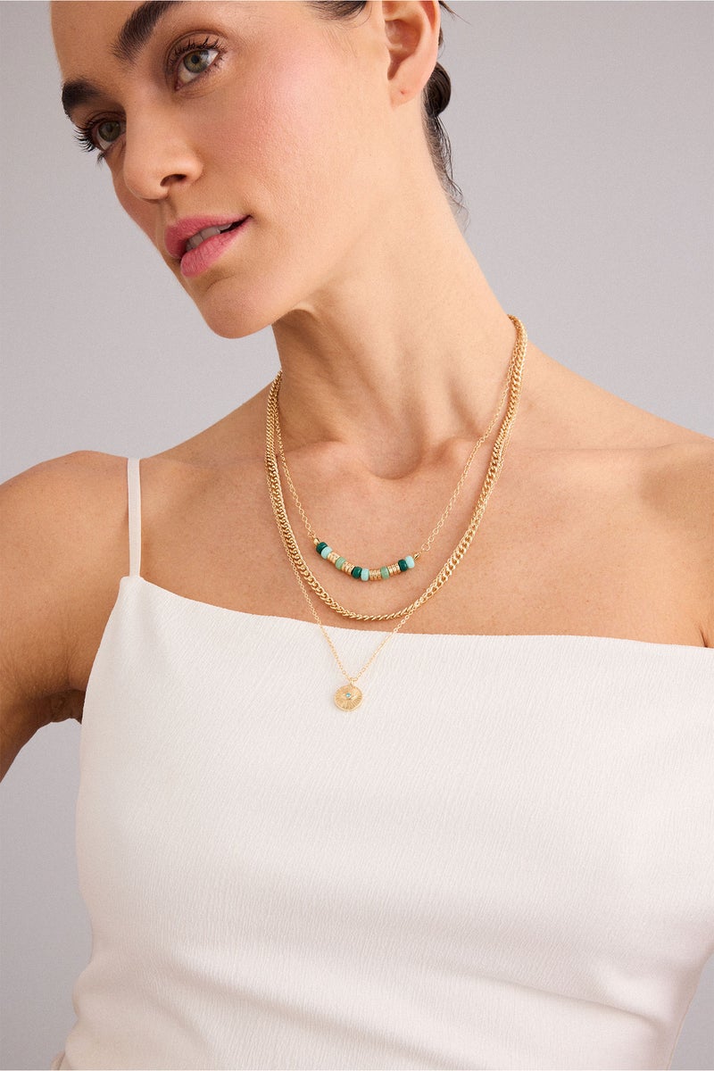 DeFacto Gold Woman Woman 3 Piece Necklace Set Casual - Image 2