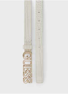 GUESS Logo Detailed Allocated Hole  Belt  - Image 2