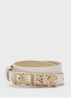 GUESS Logo Detailed Allocated Hole  Belt  - Image 1