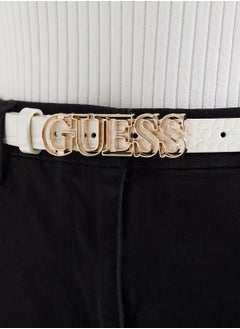 GUESS Logo Detailed Allocated Hole  Belt  - Image 4