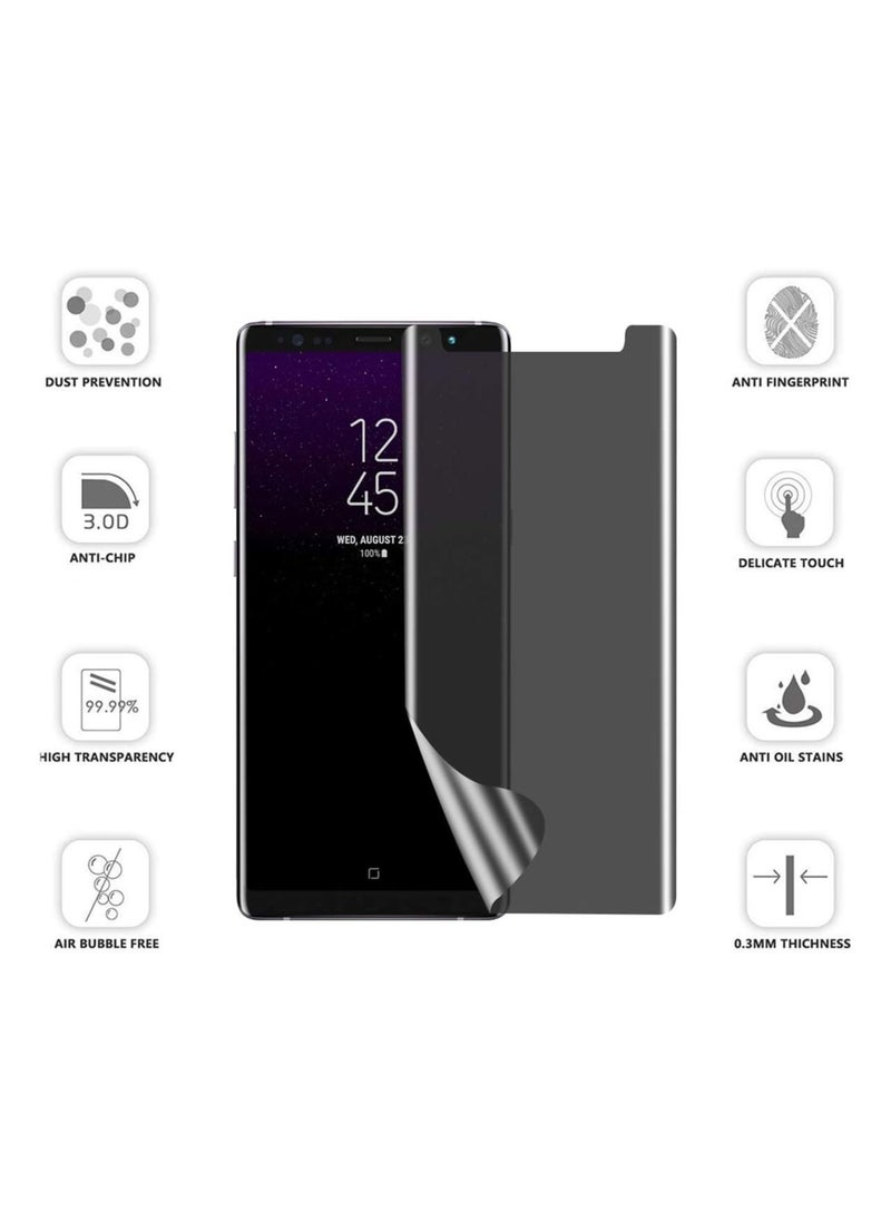 2 Pack for Galaxy Note 9 Privacy Screen Protector, Anti-Spy Full Adhesive Coverage Flexibel Film Screen Protector for Samsung Galaxy Note 9 [Support in-Screen Unlock] Easy Installation Frame