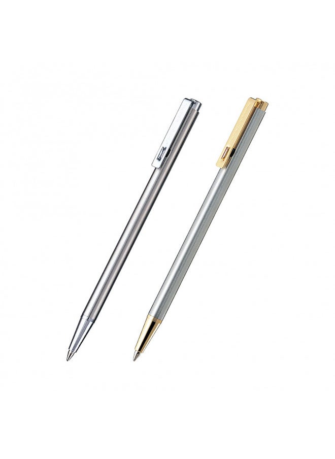 ZEBRA ZEBRA Mini Ballpoint Pen 0.7 mm, Silver Body, Black Ink (T-3) 