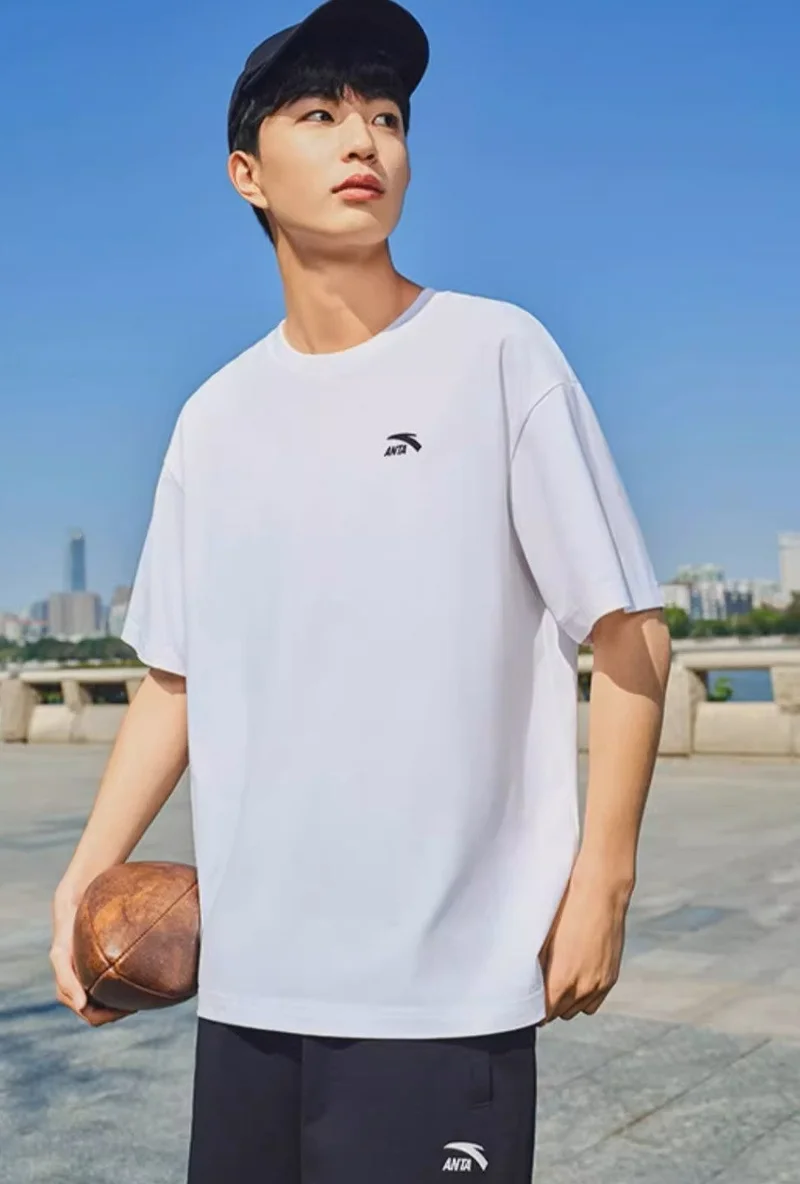 ANTA Men’s Cotton Casual T-Shirt | Classic Everyday Tee/Pure Cotton Comfort · Loose Fit · Effortless Style