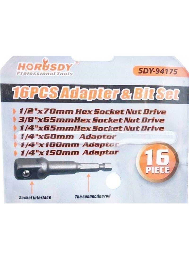 Hesaplı Hırdavat Affordable Hardware 16 Piece Bits Tip Adapter Set Realöz  - Image 2