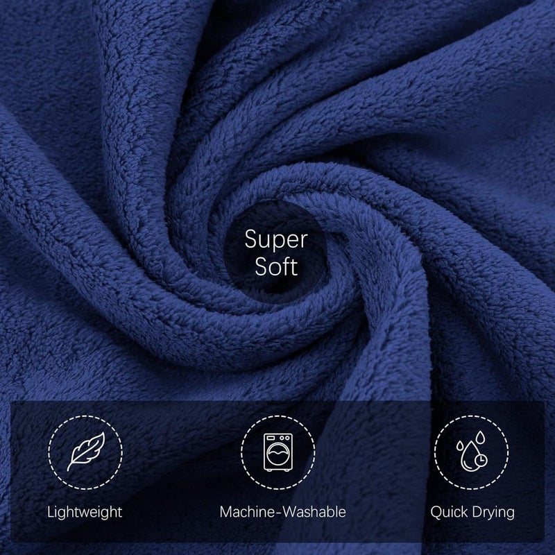 DCD 340 GSM Large Bath Towel for Men and Women 75x150 Navy Super Soft Towels for Women