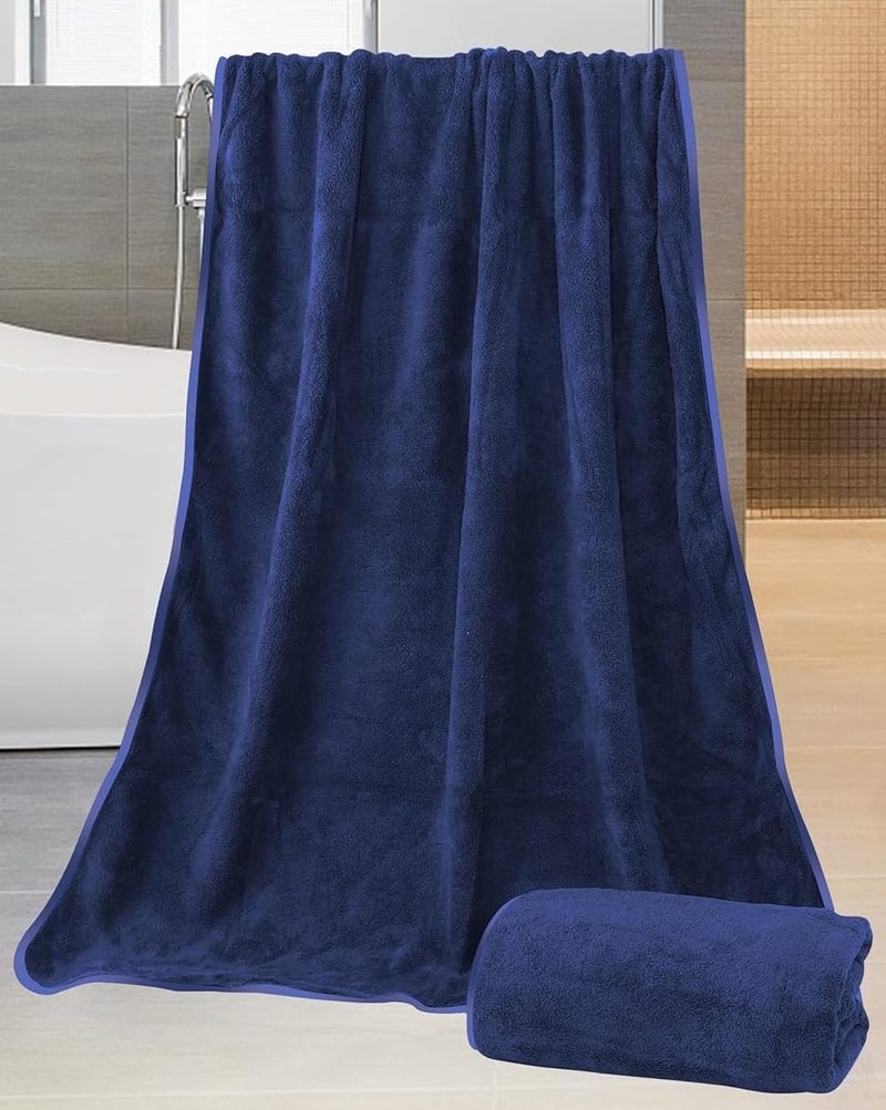 DCD 340 GSM Large Bath Towel for Men and Women 75x150 Navy Super Soft Towels for Women