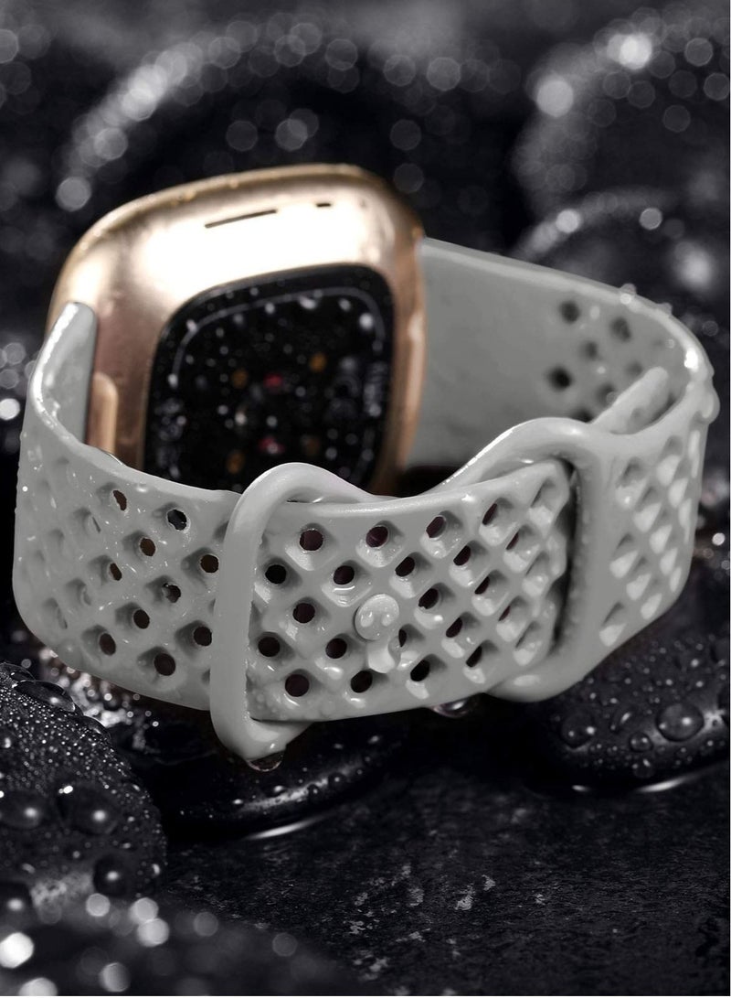 Captaintech Elastic Strap Compatible with Fitbit Versa 3 for Fitbit Sense Strap,Adjustable Nylon Sports Straps for Women Men, Breathable（4Pcs） - Image 2