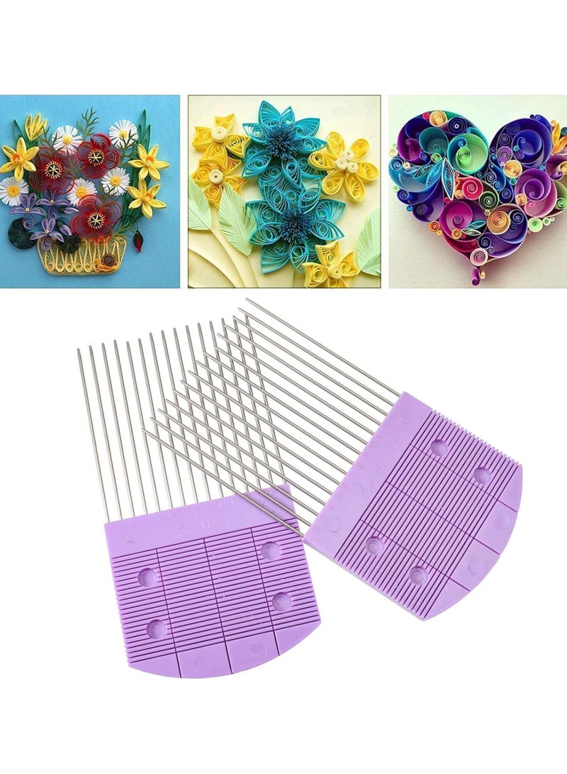 GGOOT 2pcs Quilling Paper Combs Art Crimper Quilling Comb Stainless Steel Paper Combs Tools DIY Paper Quilling Supply - Image 5