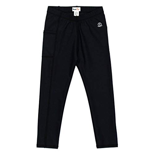 SwimZip Swim Leggings - UPF 50+ Swim Pants - Baby, Toddler, Little and Big Kids Black - Image 1