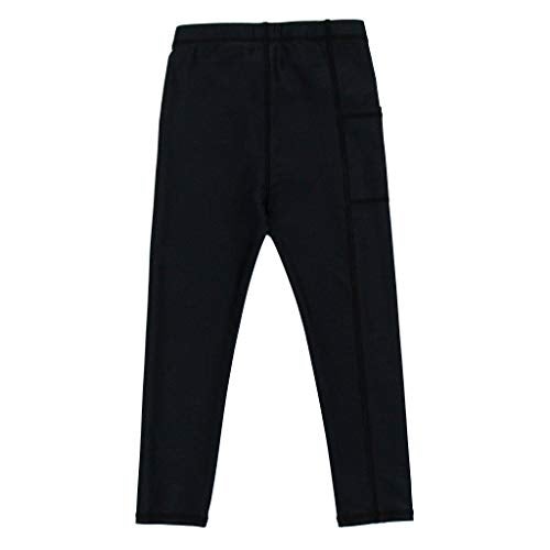 SwimZip Swim Leggings - UPF 50+ Swim Pants - Baby, Toddler, Little and Big Kids Black - Image 2