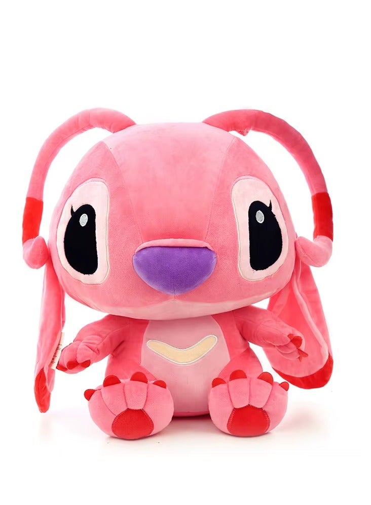 دمى قطيفة من ستيتش كارتون، 40 سم، حجم كبير، لون وردي - هدية جميلة للنساء والفتيات