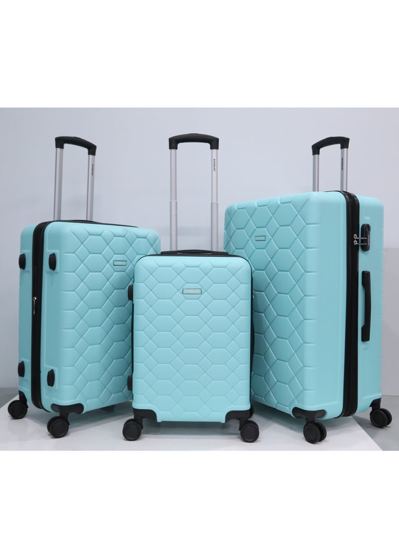 STARLIFE - 3 Piece ABS Hard side Trolley Luggage Set Spinner Wheels with Number Lock - Image 1