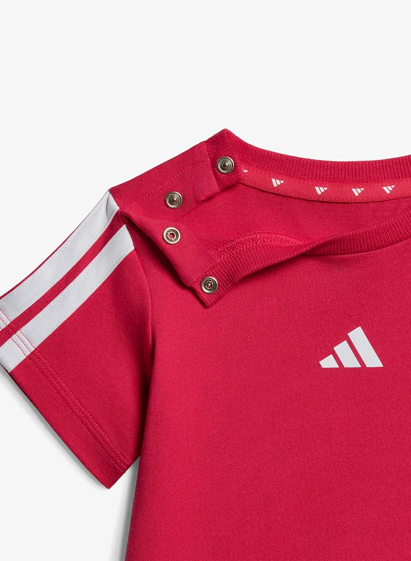 Adidas POWPNK/WHITE Infant Essential T-Shirt Sets  | Best Price UAE