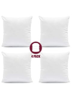 F.A.M.S Sofa Cushion 30 X 50 Cm White Pack of 4 Soft Brushed Microfiber Throw Pillow Insert Comfortable Plush Comfort and Perfect Support- Pillows for Sofa, Bed and Couch  - Image 3