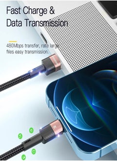 ESSAGER High quality braided cable USB To iPhone,1 meter long, supports fast charging, Black  - Image 5