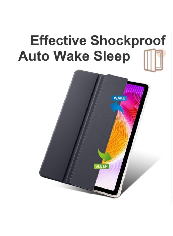 for iPad mini (2024/2021) 7th/6th 8.3-InchCase Cover ,Transparent Airbag With Pen Slot For Anti Drop, Tablet Protective Cover, Triple Fold Multi Angle Design, Automatic Wake-up/sleep, Soft Leather - Image 5
