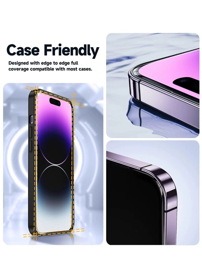 Glass Privacy Screen Protector for iPhone16 | Premium Anti-Spy Tempered Glass-9Hardness Impact Resistant  | HD Clear, Ultra-Sensitive Touch, Full Coverage Screen Protector Easy Installation - Image 5