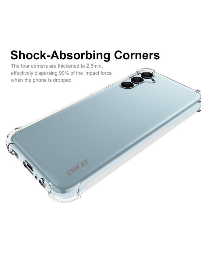 جرين تايجر حافظة هاتف Smausng Galaxy M14 ENKAY شفافة من مادة TPU مقاومة للصدمات مع طبقة زجاجية - Image 2