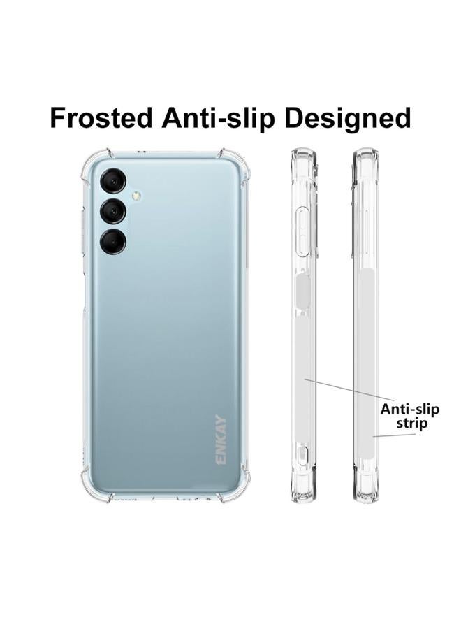 جرين تايجر حافظة هاتف Smausng Galaxy M14 ENKAY شفافة من مادة TPU مقاومة للصدمات مع طبقة زجاجية - Image 4