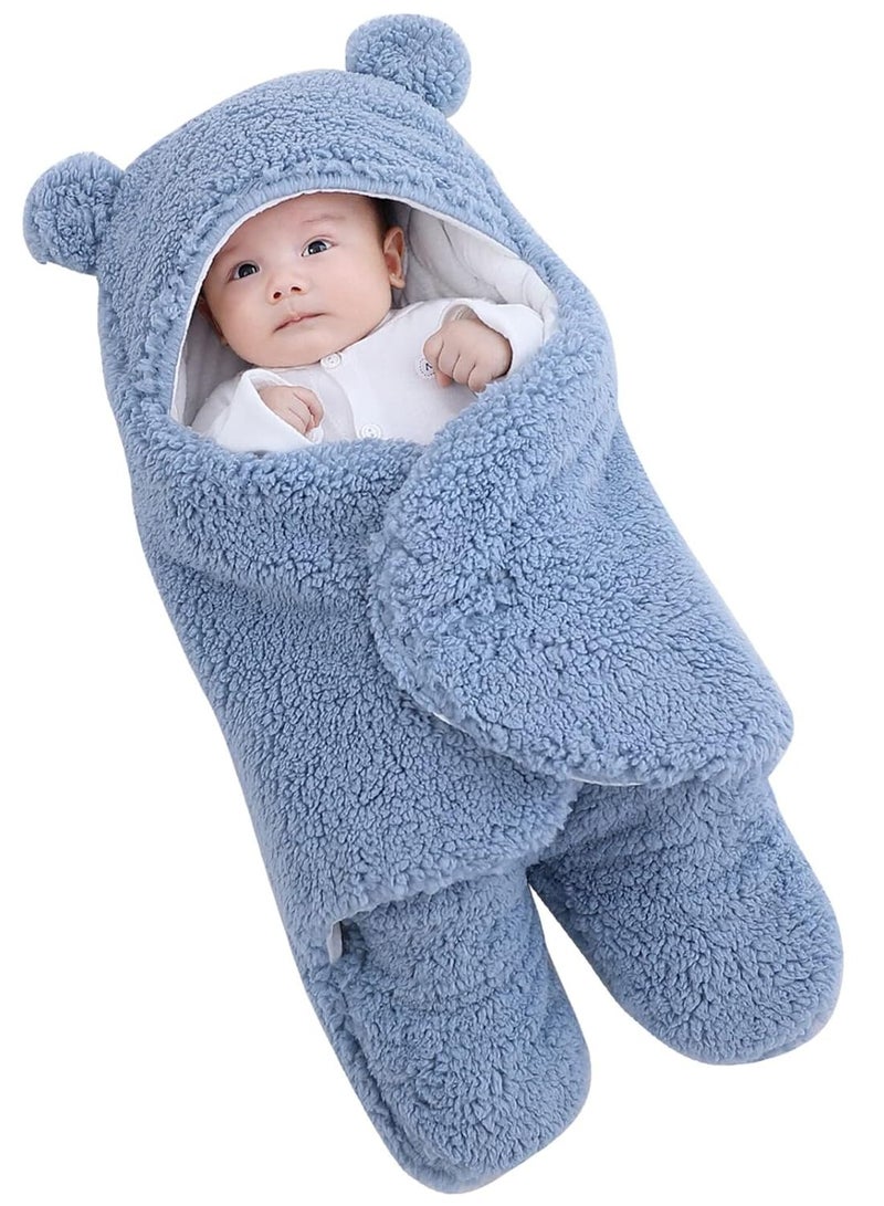 Baby Swaddle Newborn Cute Receiving Blanket Soft Hooded Wrap Sleeping Bag（Suitable for babies 0-6 months old） - Image 1