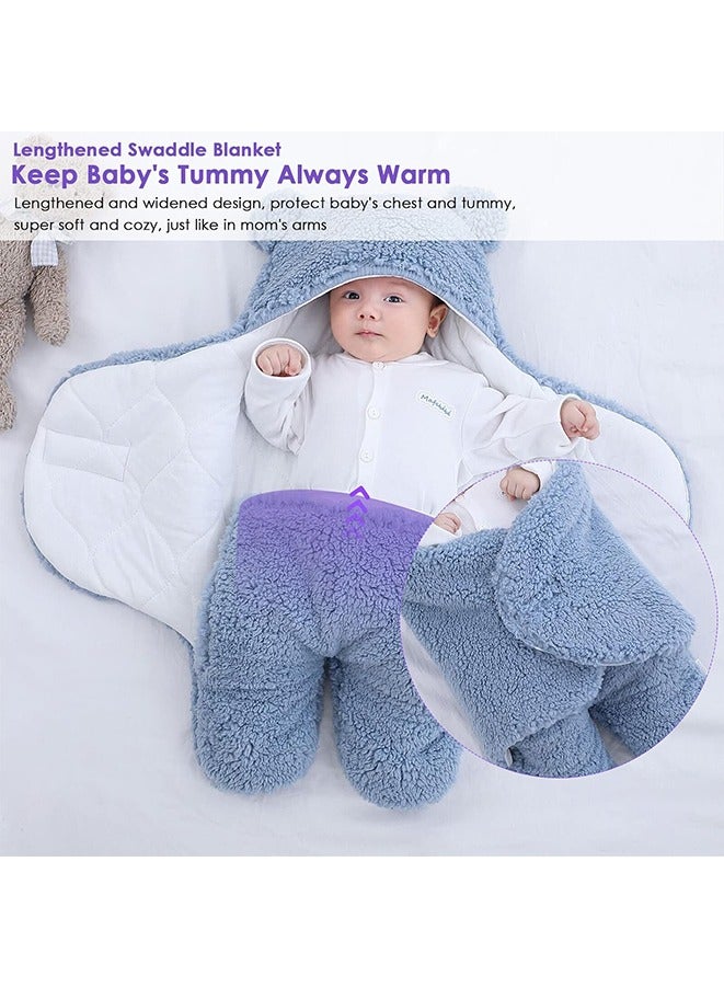 Baby Swaddle Newborn Cute Receiving Blanket Soft Hooded Wrap Sleeping Bag（Suitable for babies 0-6 months old） - Image 5