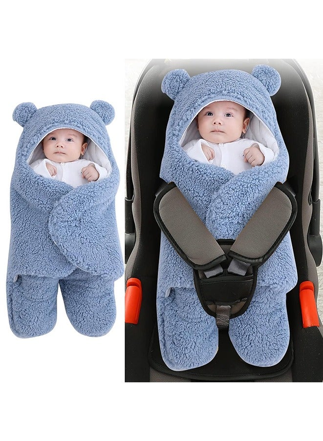 Baby Swaddle Newborn Cute Receiving Blanket Soft Hooded Wrap Sleeping Bag（Suitable for babies 0-6 months old） - Image 4