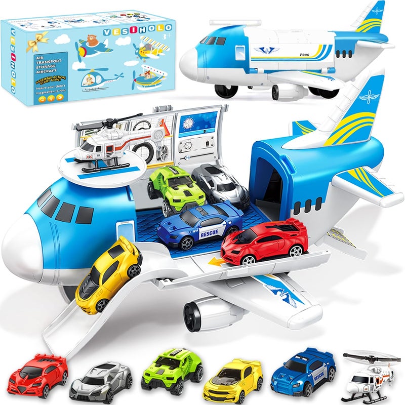 VESIHOLO Airplane Toy, Airplane Toys for 3 Years Old, Airplane for Toddlers, Toys for 3+ Year Old Boys, Toy Airplane for Boys Age 4-7, 3+ 4 5, Aeroplane Toy, Plane Toy for Birthday, Chritmas Gift - Image 1