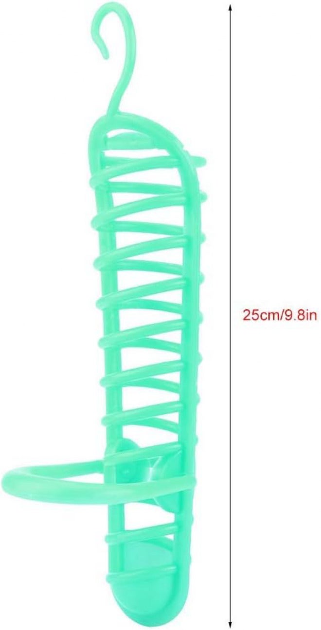 Fdit Parrots Feeder Basket Plastic Food Fruit Feeding Perch Stand Holder for Pet Bird Supplies Fruit Vegetable Millet Container(Green) - Image 2