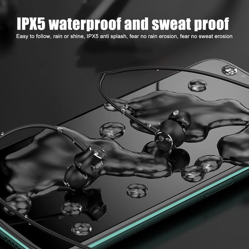 LICAEVEY Bluetooth Neckband Headphones, 100 Hours Runtime Multifunction IPX5 Waterproof Noise Canceling HiFi Stereo Deep Bass Bluetooth Earphones for Sports Running - Image 5