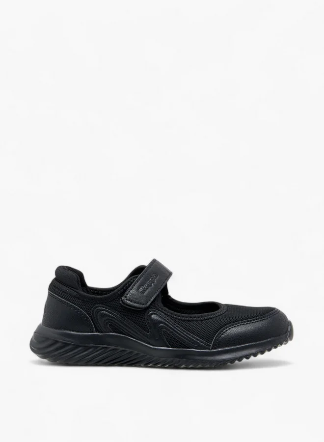 Kappa Girls' Textured School Shoes with Hook and Loop Closure
