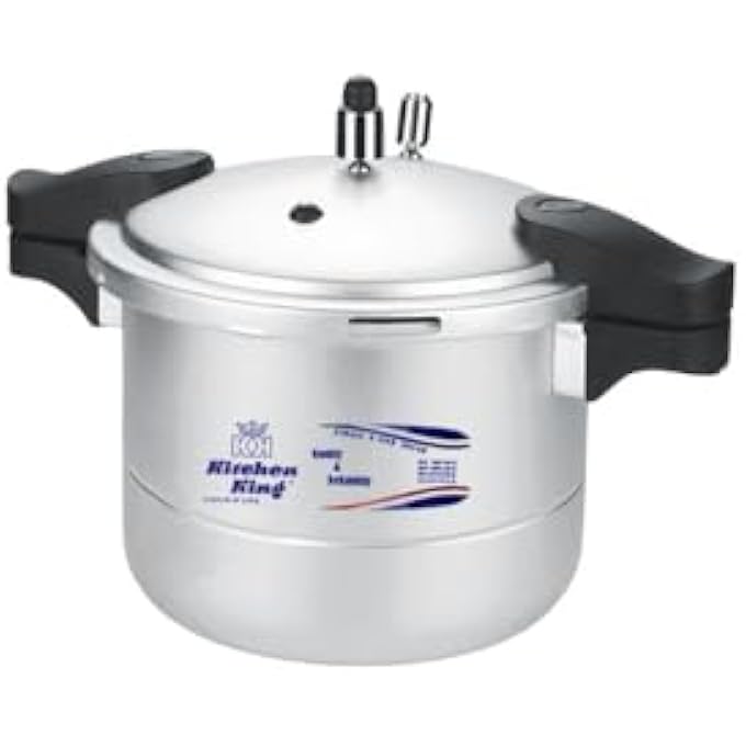 Kitchen King Blaze 11L Pressure Cooker  Steamer Heavy Duty Aluminium Grs Safety Valve Ergonomic HeatResistant Handles Gas  Electric Stove Compatible - Image 2