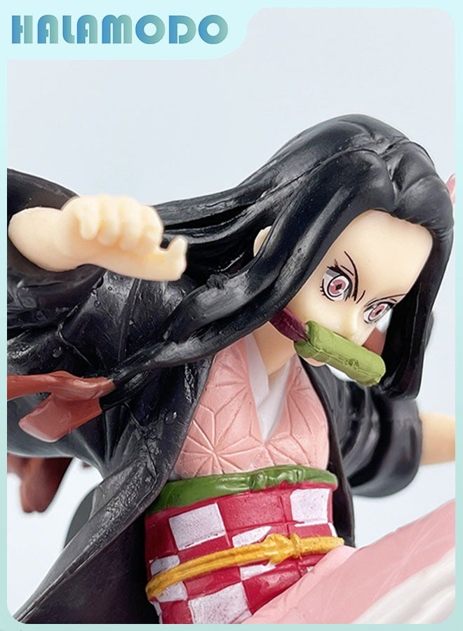 HALAMODO Nezuko Kamado Samurai Warrior Figure - Anime Peripheral Model Ornament, Unique Birthday Present, 15.5cm - Image 2