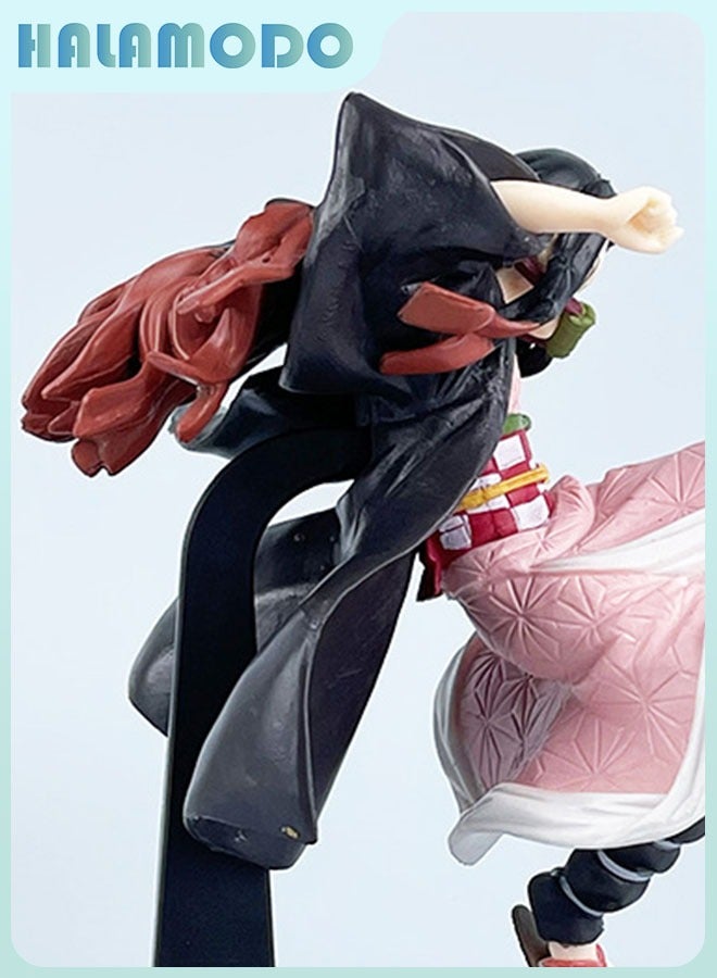 HALAMODO Nezuko Kamado Samurai Warrior Figure - Anime Peripheral Model Ornament, Unique Birthday Present, 15.5cm - Image 4