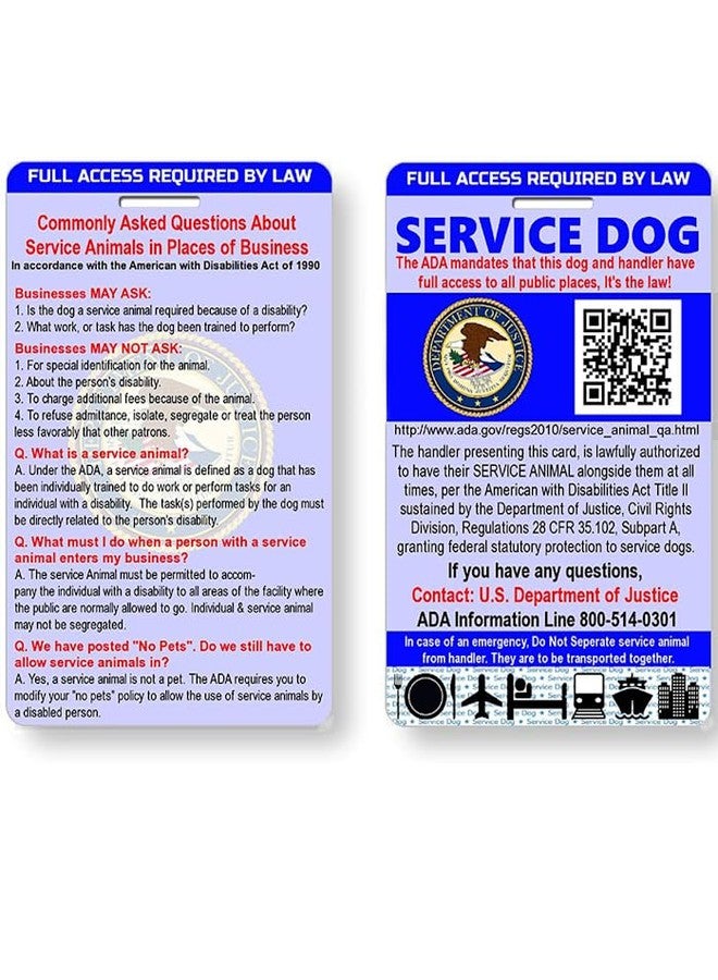 Just 4 Paws بطاقة تعريف كلب الخدمة من Just 4 Paws | تتضمن التسجيل في سجل كلاب الخدمة الأمريكية - Image 1