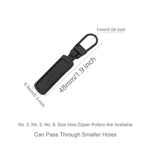 Mizeer Zipper Pull Replacement for Small Holes Zipper, Detachable Zipper Tab Repair for Clothing Jackets Boots - Image 4