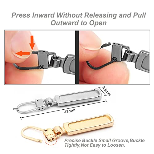 Mizeer Zipper Pull Replacement for Small Holes Zipper, Detachable Zipper Tab Repair for Clothing Jackets Boots - Image 3